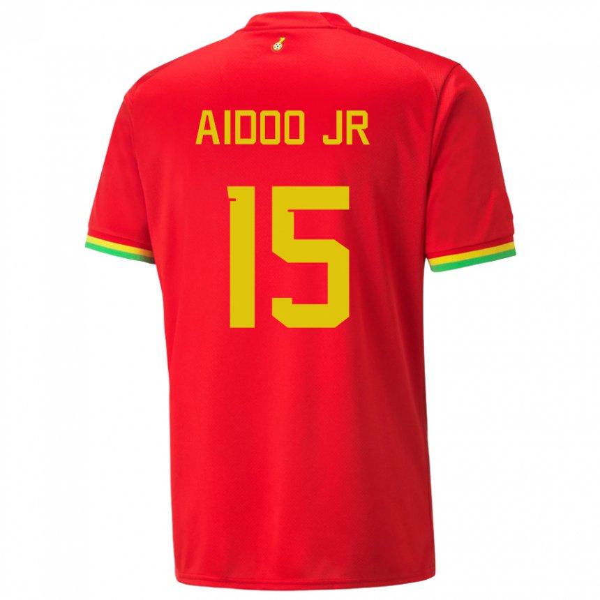 Kvinder Ghanas Joseph Aidoo #15 Rød Udebane Spillertrøjer 22-24 Trøje T-shirt