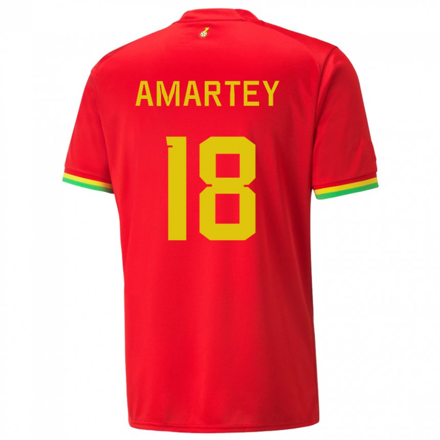 Kvinder Ghanas Daniel Amartey #18 Rød Udebane Spillertrøjer 22-24 Trøje T-shirt