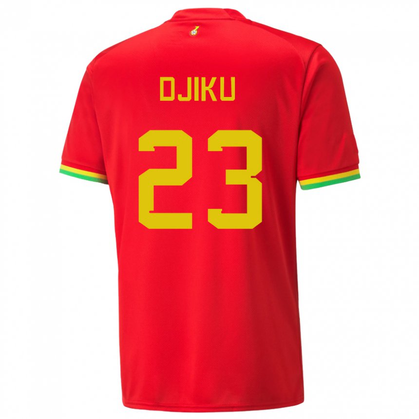 Kvinder Ghanas Alexander Djiku #23 Rød Udebane Spillertrøjer 22-24 Trøje T-shirt
