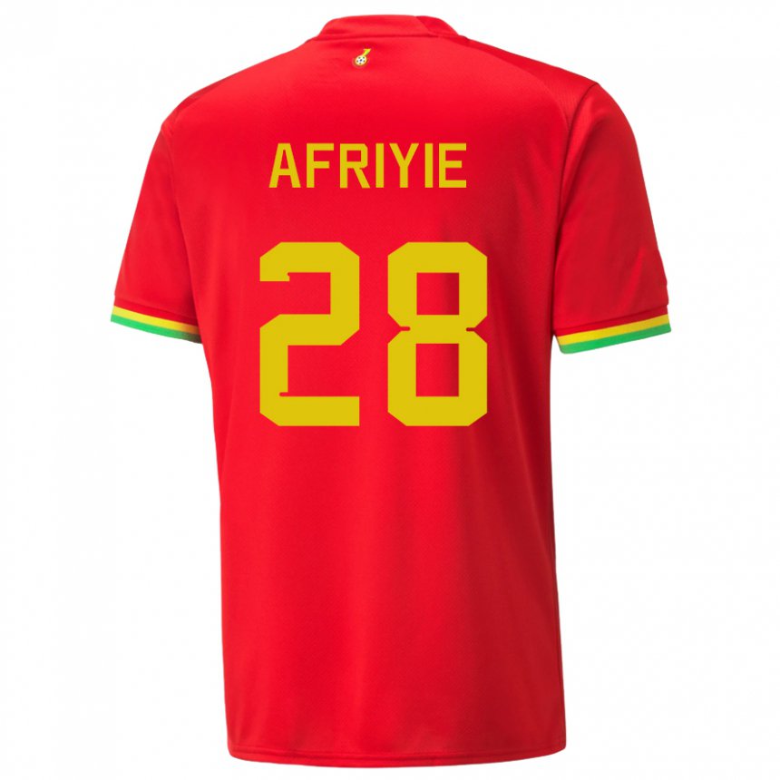 Kvinder Ghanas Daniel Afriyie #28 Rød Udebane Spillertrøjer 22-24 Trøje T-shirt