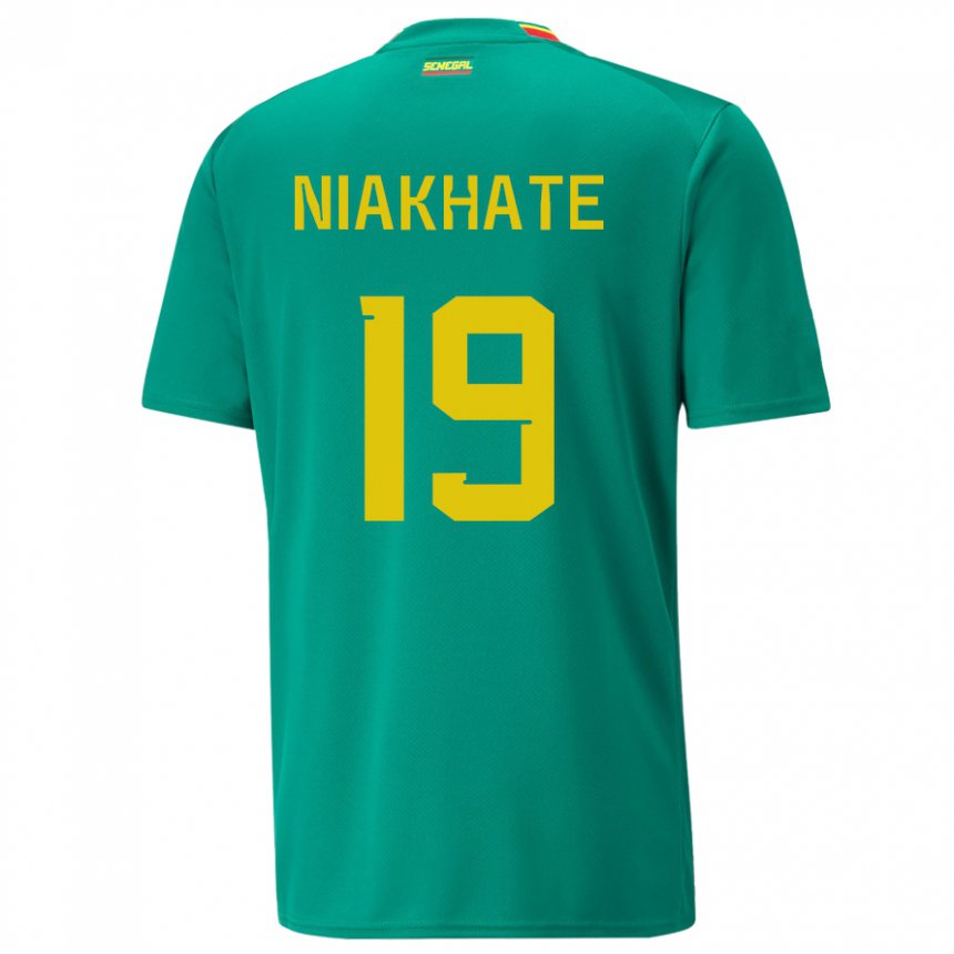 Kvinder Senegals Moussa Niakhate #19 Grøn Udebane Spillertrøjer 22-24 Trøje T-shirt