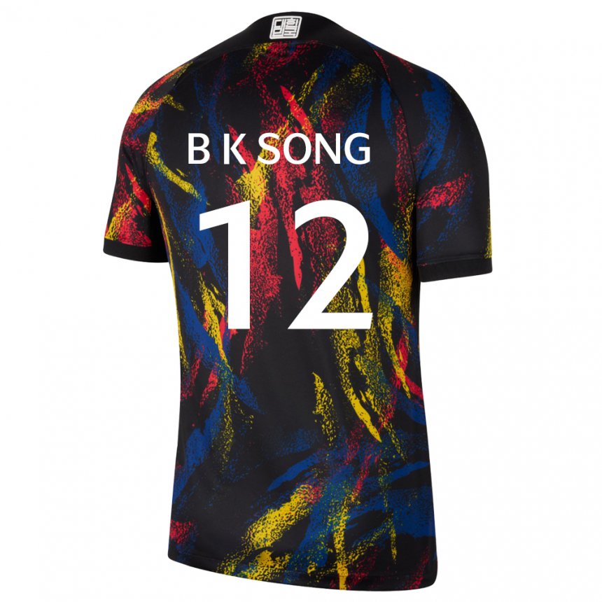 Kvinder Sydkoreas Bum-keun Song #12 Flerfarvet Udebane Spillertrøjer 22-24 Trøje T-shirt