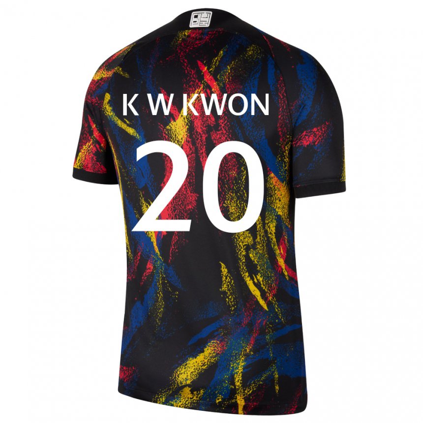 Kvinder Sydkoreas Kyung-won Kwon #20 Flerfarvet Udebane Spillertrøjer 22-24 Trøje T-shirt