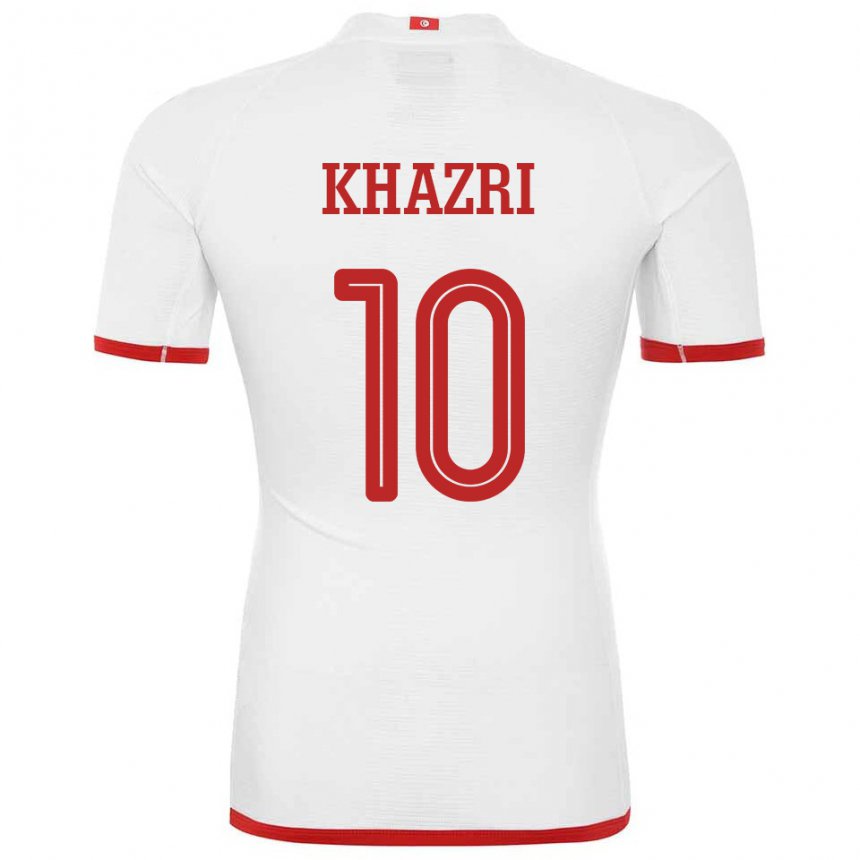 Kvinder Tunesiens Wahbi Khazri #10 Hvid Udebane Spillertrøjer 22-24 Trøje T-shirt