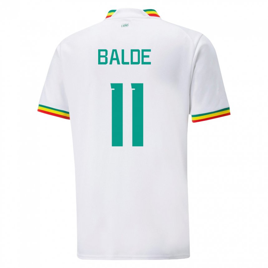 Børn Senegals Haby Balde #11 Hvid Hjemmebane Spillertrøjer 22-24 Trøje T-shirt