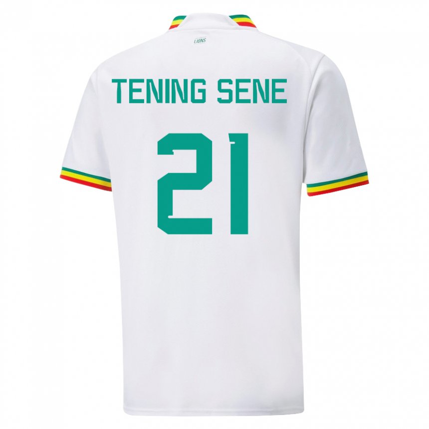 Børn Senegals Tening Sene #21 Hvid Hjemmebane Spillertrøjer 22-24 Trøje T-shirt