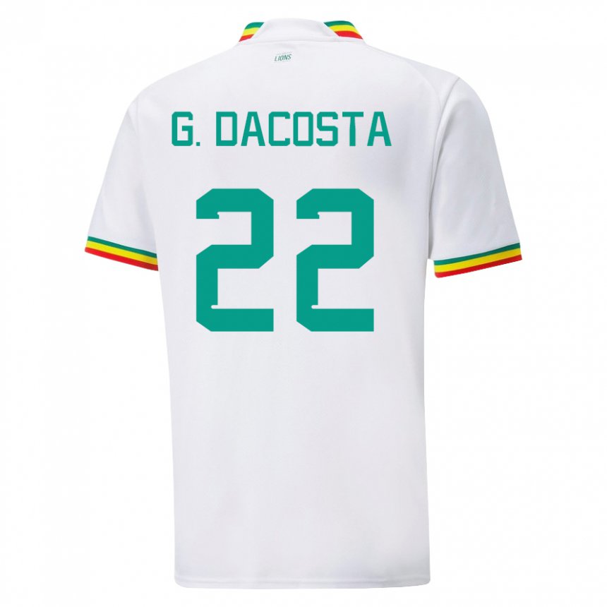 Børn Senegals Gladys Irene Dacosta #22 Hvid Hjemmebane Spillertrøjer 22-24 Trøje T-shirt