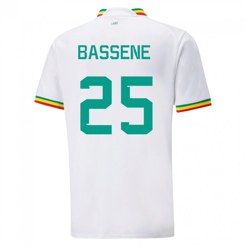 Børn Senegals Pascaline Bassene #25 Hvid Hjemmebane Spillertrøjer 22-24 Trøje T-shirt