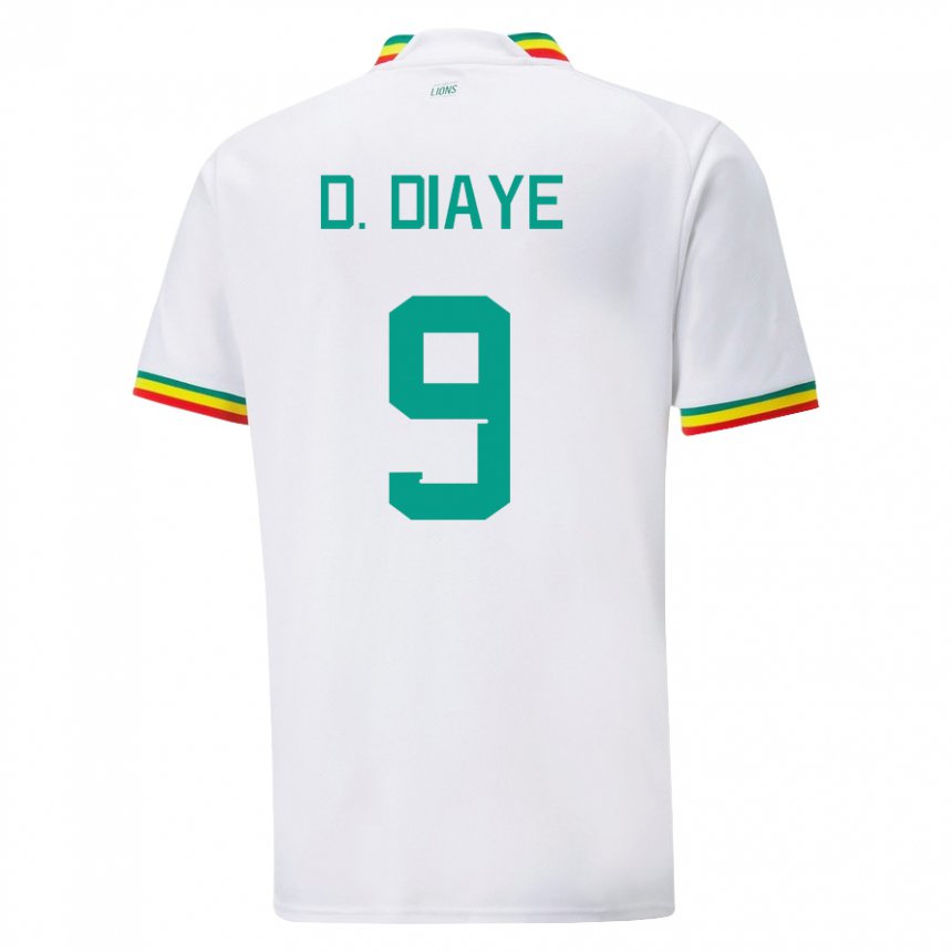 Børn Senegals Dialy N Diaye #9 Hvid Hjemmebane Spillertrøjer 22-24 Trøje T-shirt