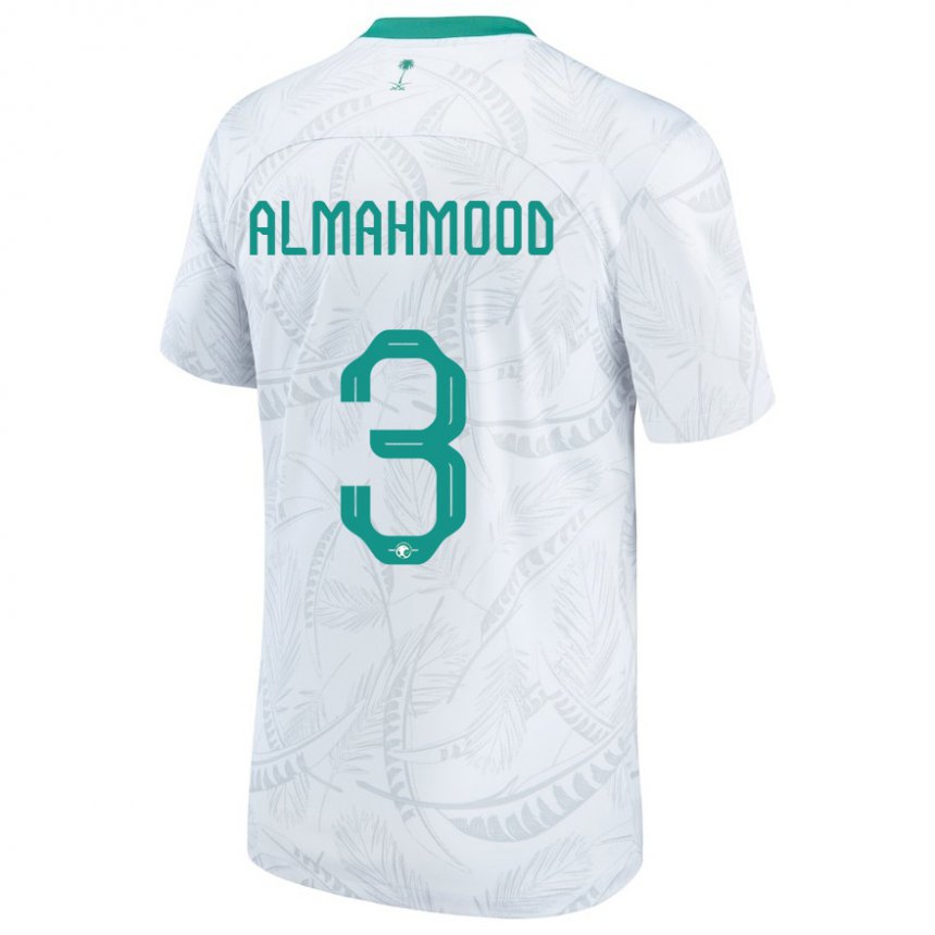 Børn Saudi-arabiens Mohammed Almahmood #3 Hvid Hjemmebane Spillertrøjer 22-24 Trøje T-shirt