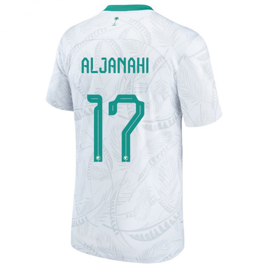 Børn Saudi-arabiens Nawaf Aljanahi #17 Hvid Hjemmebane Spillertrøjer 22-24 Trøje T-shirt