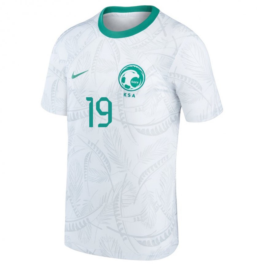 Børn Saudi-arabiens Ramiz Alattar #19 Hvid Hjemmebane Spillertrøjer 22-24 Trøje T-shirt