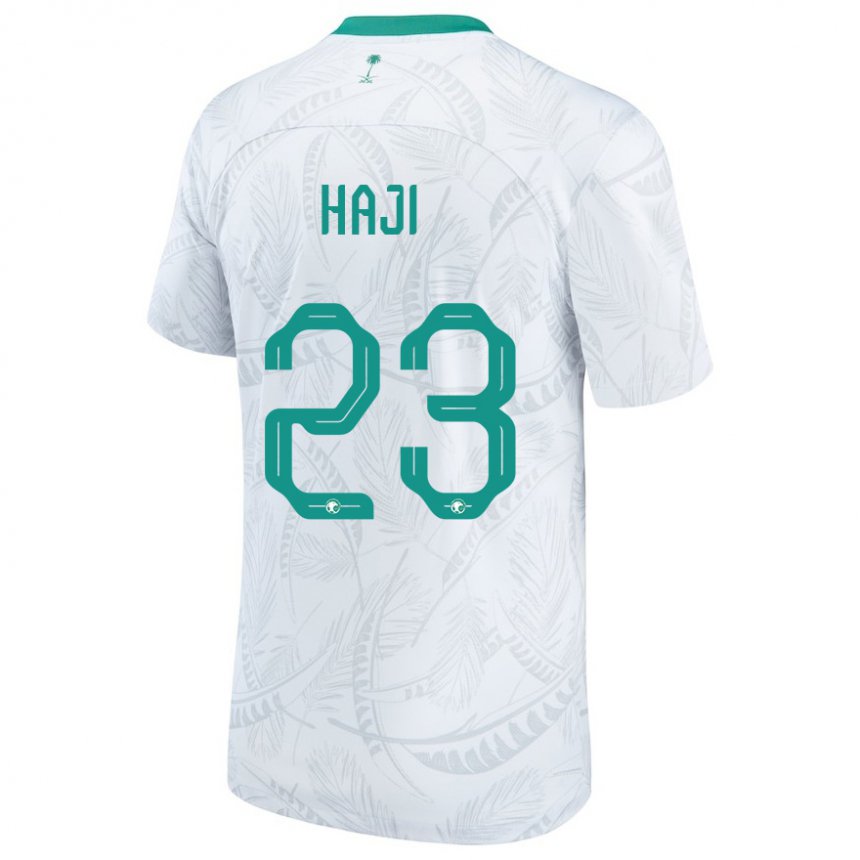 Børn Saudi-arabiens Talal Haji #23 Hvid Hjemmebane Spillertrøjer 22-24 Trøje T-shirt