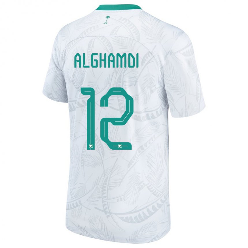 Børn Saudi-arabiens Faisal Alghamdi #12 Hvid Hjemmebane Spillertrøjer 22-24 Trøje T-shirt