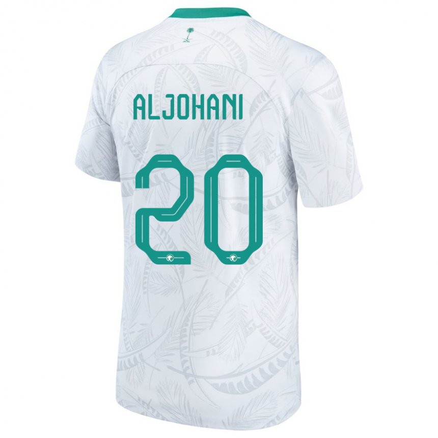 Børn Saudi-arabiens Ziyad Aljohani #20 Hvid Hjemmebane Spillertrøjer 22-24 Trøje T-shirt