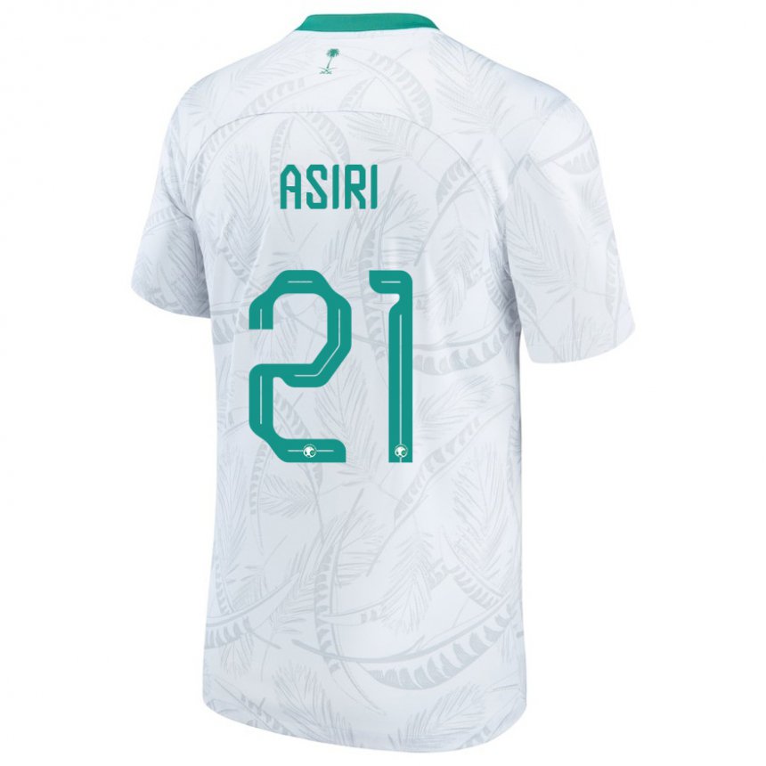 Børn Saudi-arabiens Haitham Asiri #21 Hvid Hjemmebane Spillertrøjer 22-24 Trøje T-shirt