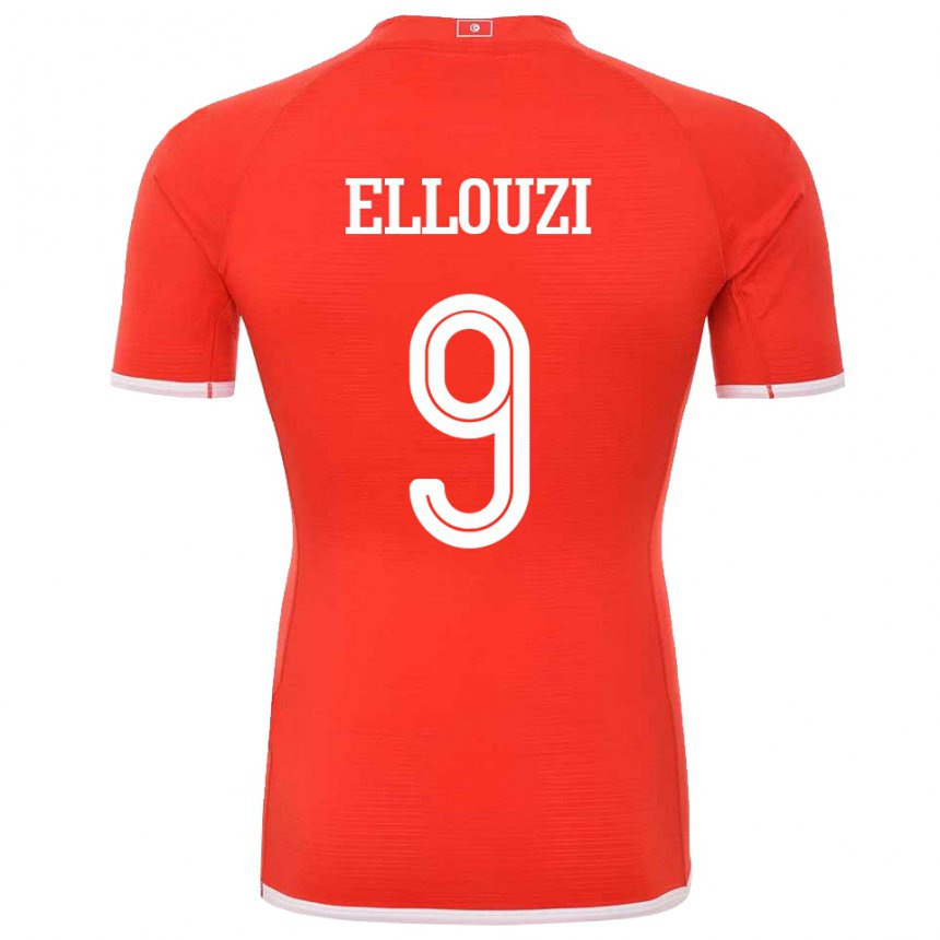 Børn Tunesiens Sabrine Ellouzi #9 Rød Hjemmebane Spillertrøjer 22-24 Trøje T-shirt