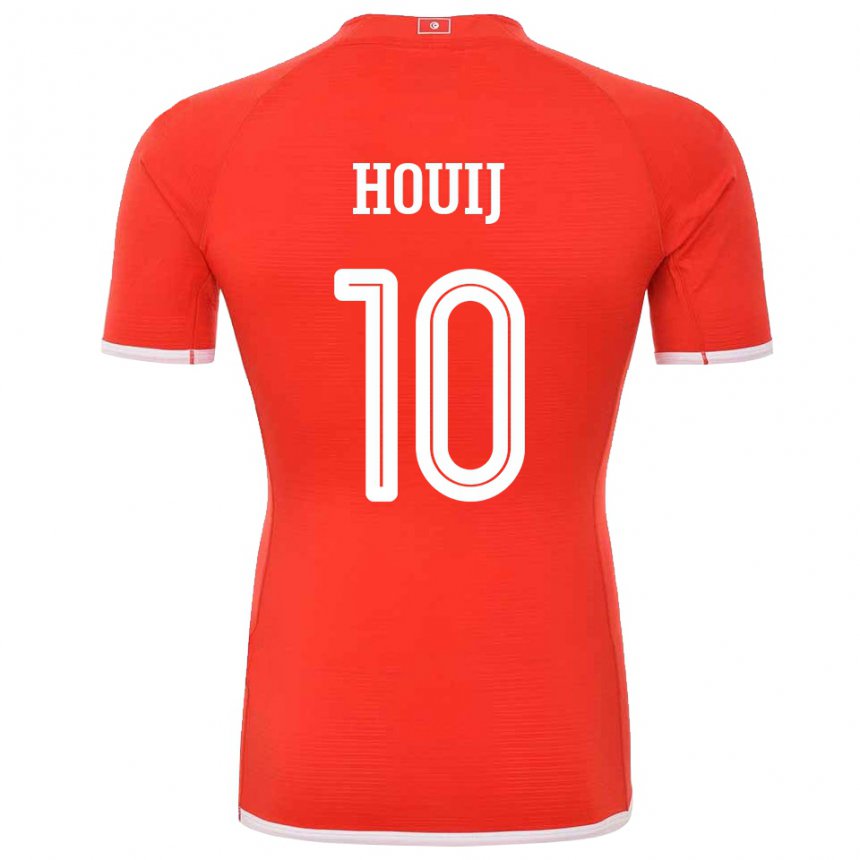 Børn Tunesiens Mariem Houij #10 Rød Hjemmebane Spillertrøjer 22-24 Trøje T-shirt