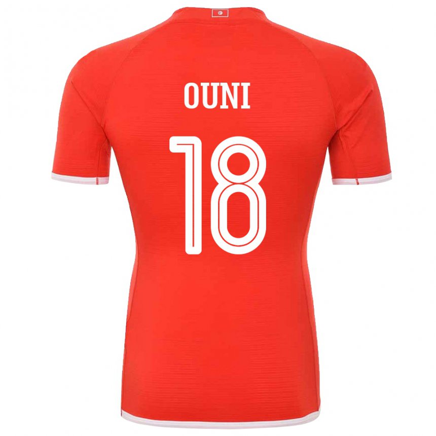 Børn Tunesiens Samia Ouni #18 Rød Hjemmebane Spillertrøjer 22-24 Trøje T-shirt