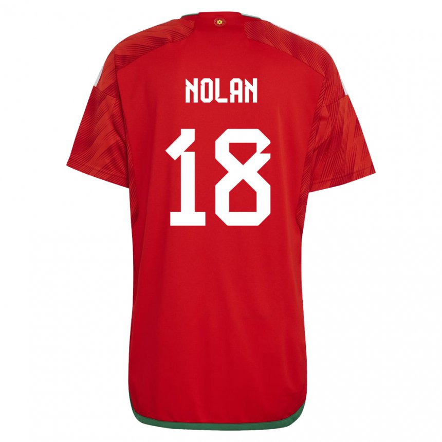 Børn Wales Kylie Nolan #18 Rød Hjemmebane Spillertrøjer 22-24 Trøje T-shirt
