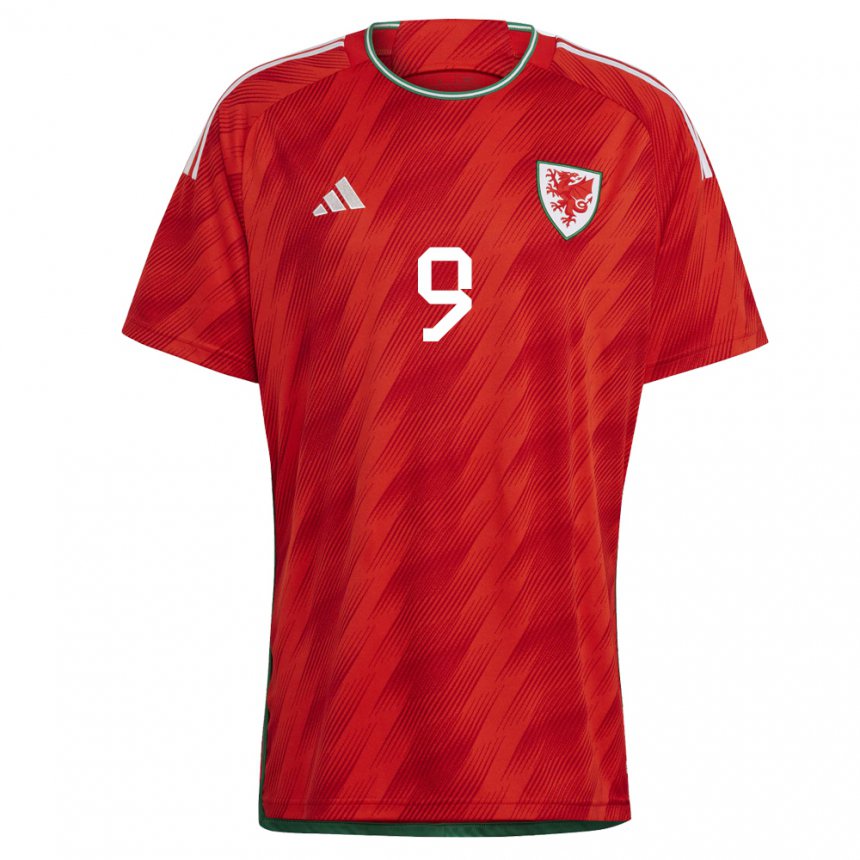 Børn Wales Cole Fleming #9 Rød Hjemmebane Spillertrøjer 22-24 Trøje T-shirt