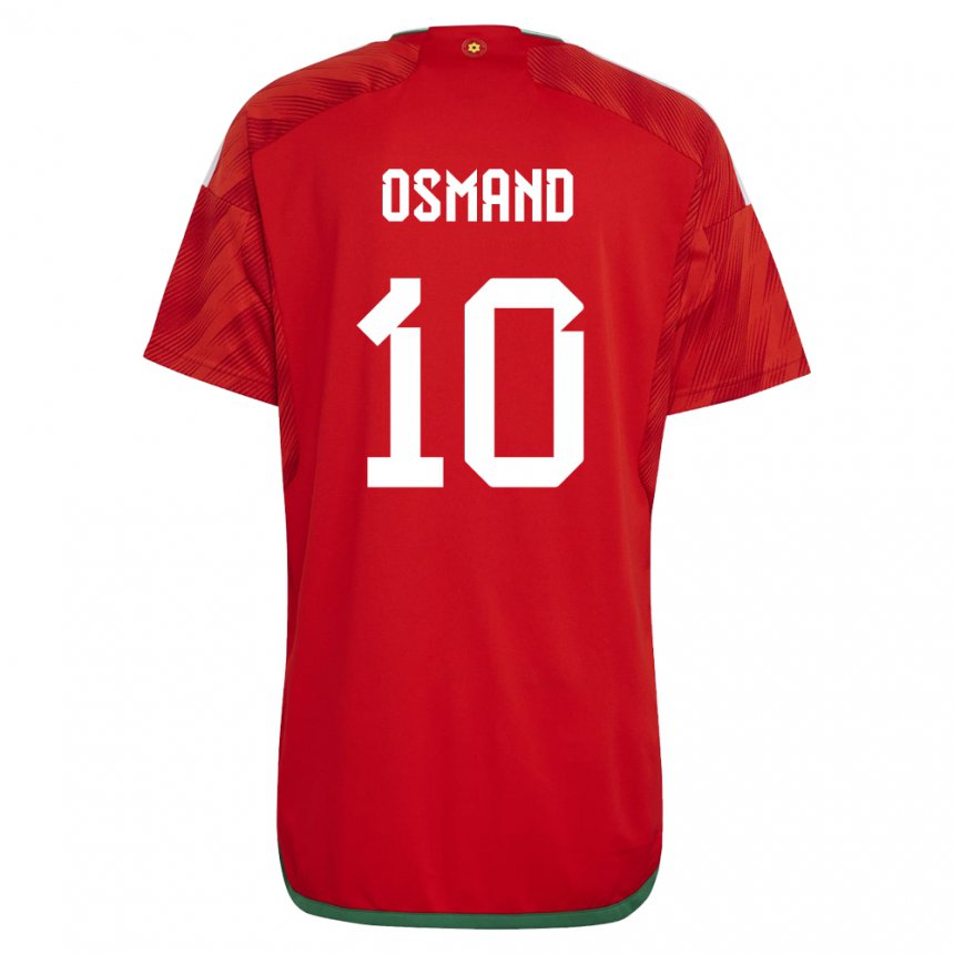 Børn Wales Callum Osmand #10 Rød Hjemmebane Spillertrøjer 22-24 Trøje T-shirt