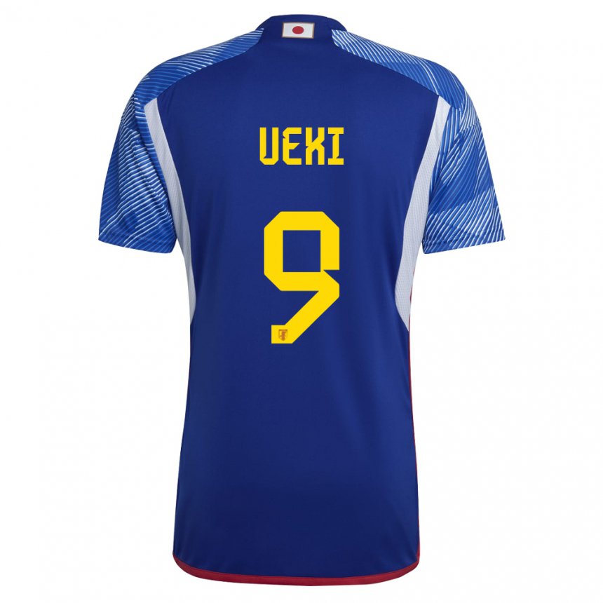 Børn Japans Riko Ueki #9 Kongeblå Hjemmebane Spillertrøjer 22-24 Trøje T-shirt