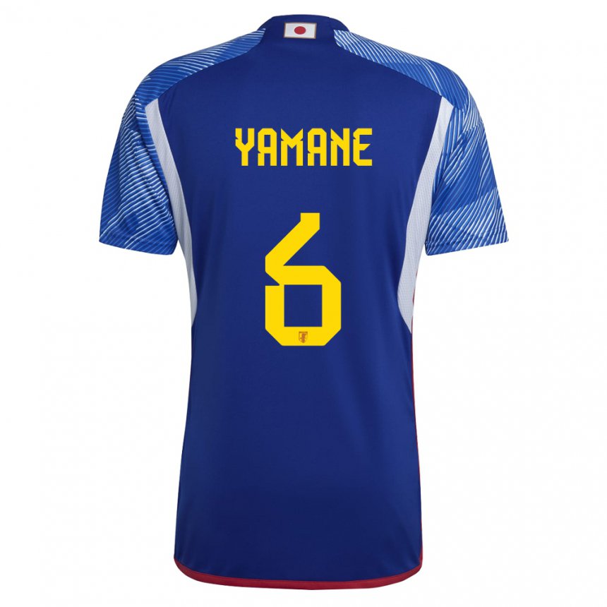 Børn Japans Riku Yamane #6 Kongeblå Hjemmebane Spillertrøjer 22-24 Trøje T-shirt