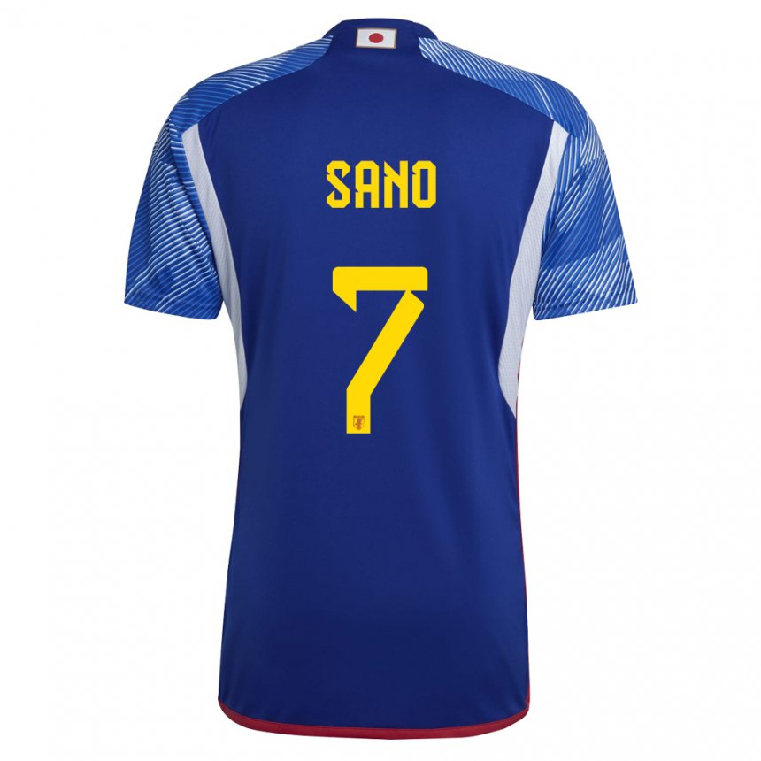 Børn Japans Kodai Sano #7 Kongeblå Hjemmebane Spillertrøjer 22-24 Trøje T-shirt