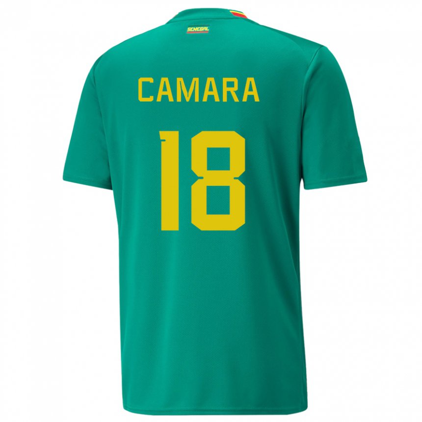 Børn Senegals Meta Camara #18 Grøn Udebane Spillertrøjer 22-24 Trøje T-shirt
