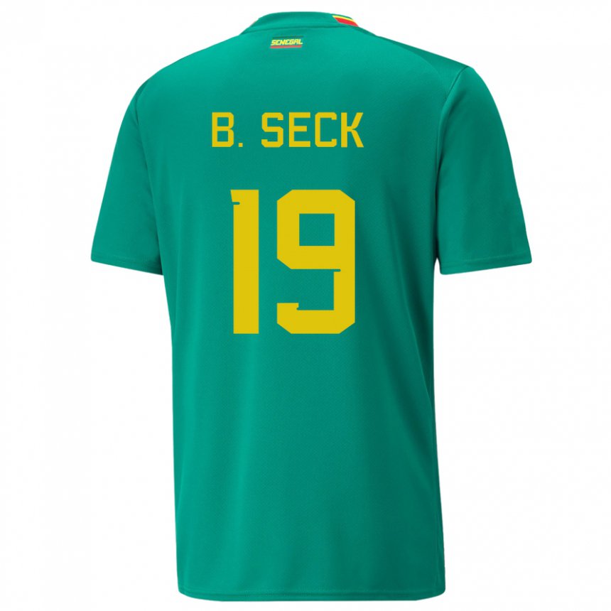 Børn Senegals Bineta Korkel Seck #19 Grøn Udebane Spillertrøjer 22-24 Trøje T-shirt