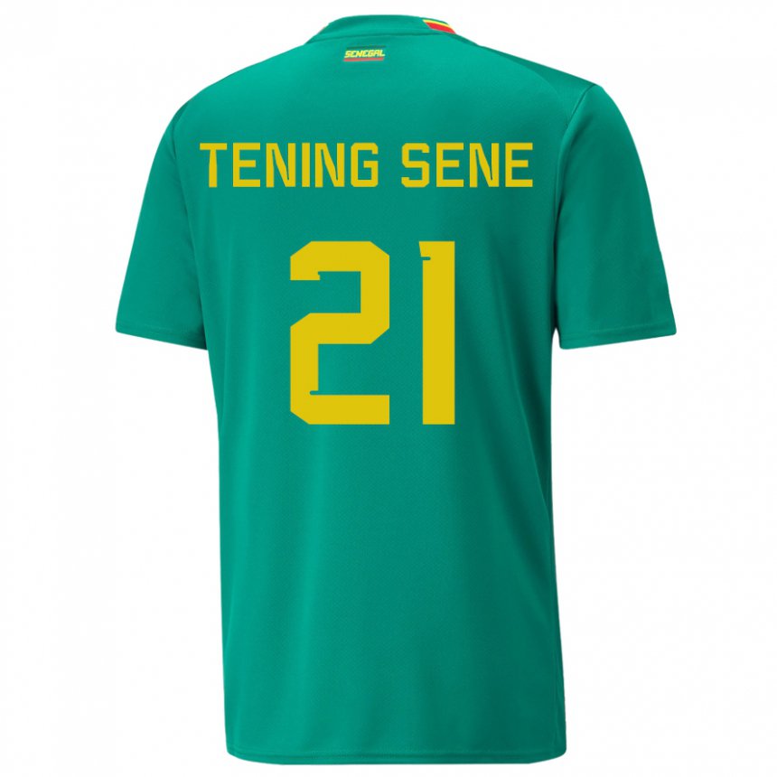 Børn Senegals Tening Sene #21 Grøn Udebane Spillertrøjer 22-24 Trøje T-shirt