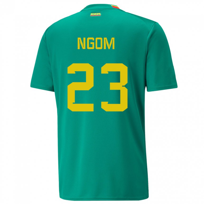 Børn Senegals Astou Ngom #23 Grøn Udebane Spillertrøjer 22-24 Trøje T-shirt
