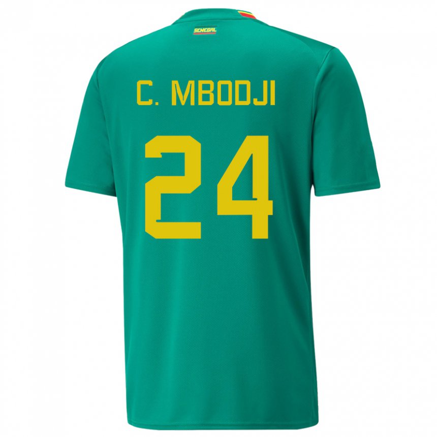 Børn Senegals Coumba Sylla Mbodji #24 Grøn Udebane Spillertrøjer 22-24 Trøje T-shirt