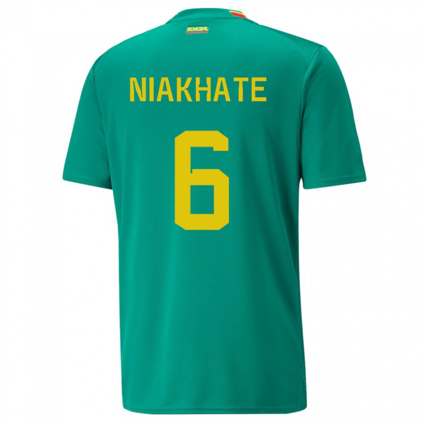 Børn Senegals Niakhate N Diaye #6 Grøn Udebane Spillertrøjer 22-24 Trøje T-shirt