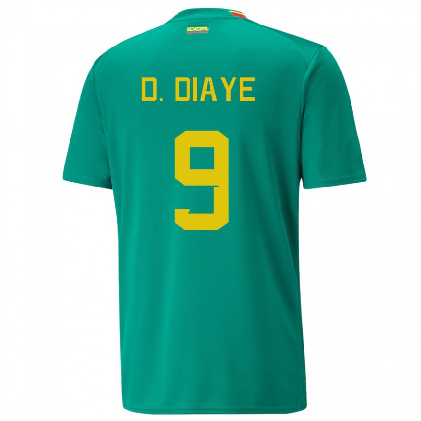 Børn Senegals Dialy N Diaye #9 Grøn Udebane Spillertrøjer 22-24 Trøje T-shirt