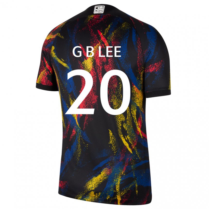 Børn Sydkoreas Lee Gyu Baeg #20 Flerfarvet Udebane Spillertrøjer 22-24 Trøje T-shirt