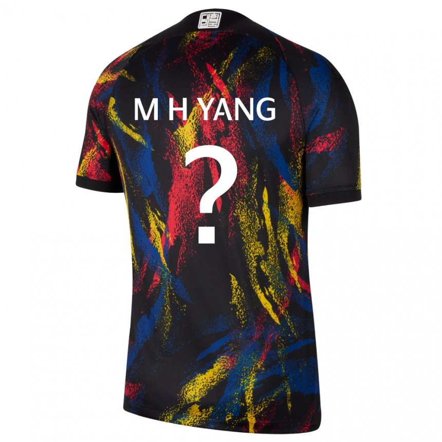 Børn Sydkoreas Yang Min Hyuk #0 Flerfarvet Udebane Spillertrøjer 22-24 Trøje T-shirt