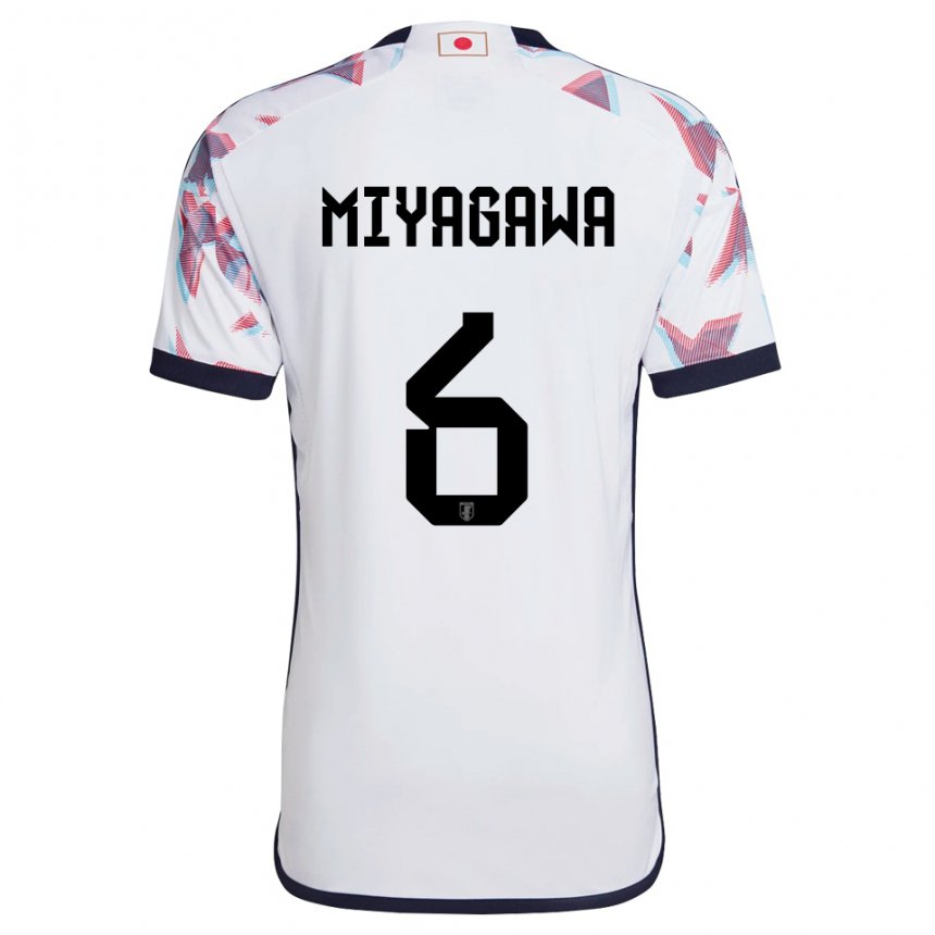 Børn Japans Asato Miyagawa #6 Hvid Udebane Spillertrøjer 22-24 Trøje T-shirt