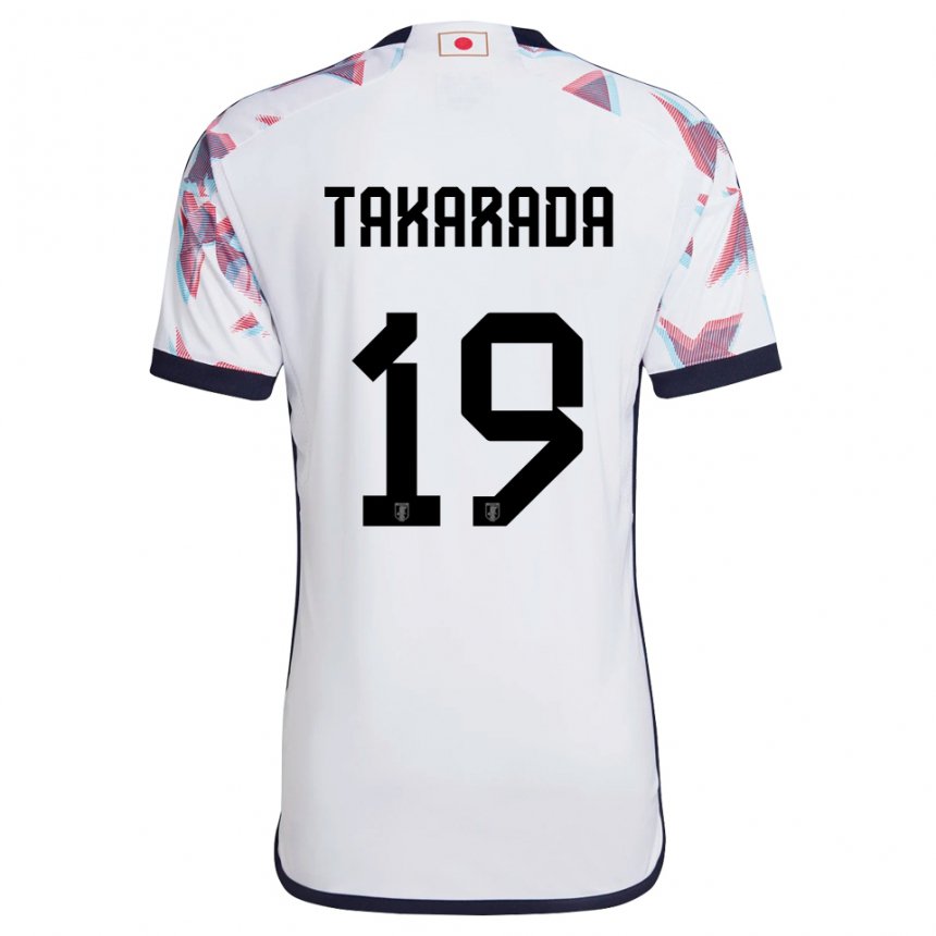Børn Japans Saori Takarada #19 Hvid Udebane Spillertrøjer 22-24 Trøje T-shirt