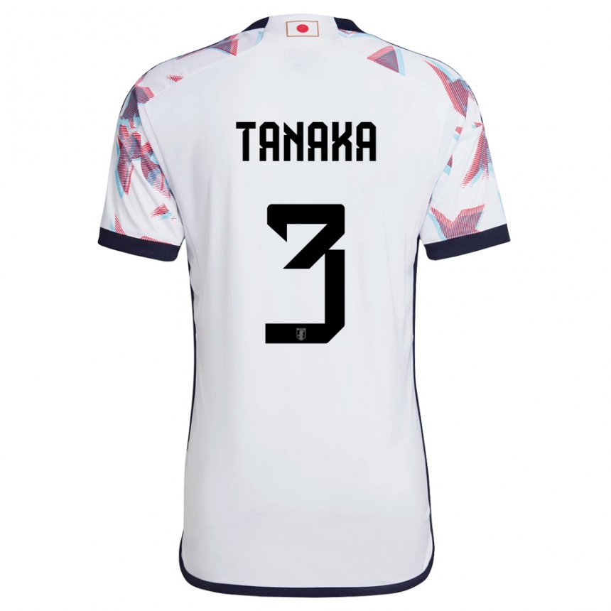Børn Japans Hayato Tanaka #3 Hvid Udebane Spillertrøjer 22-24 Trøje T-shirt