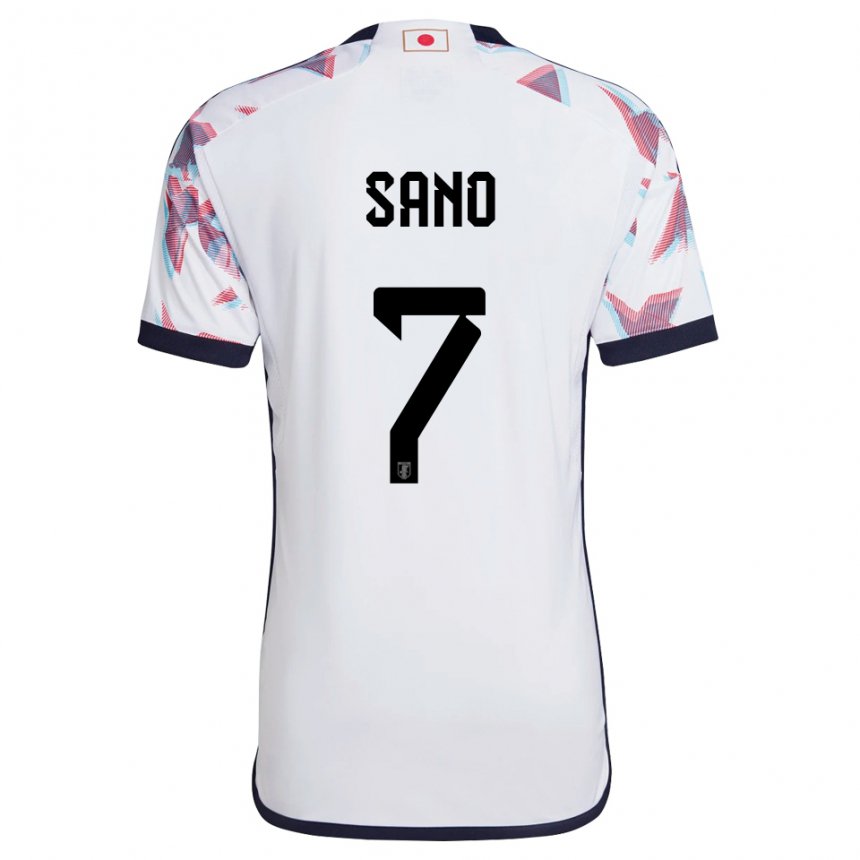 Børn Japans Kodai Sano #7 Hvid Udebane Spillertrøjer 22-24 Trøje T-shirt