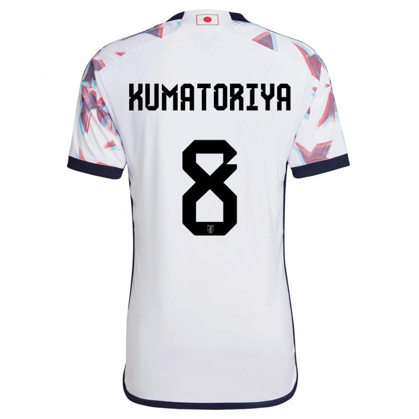 Børn Japans Issei Kumatoriya #8 Hvid Udebane Spillertrøjer 22-24 Trøje T-shirt