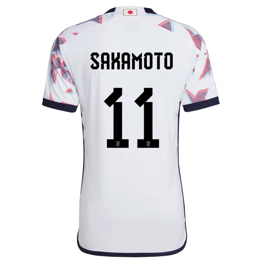 Børn Japans Isa Sakamoto #11 Hvid Udebane Spillertrøjer 22-24 Trøje T-shirt