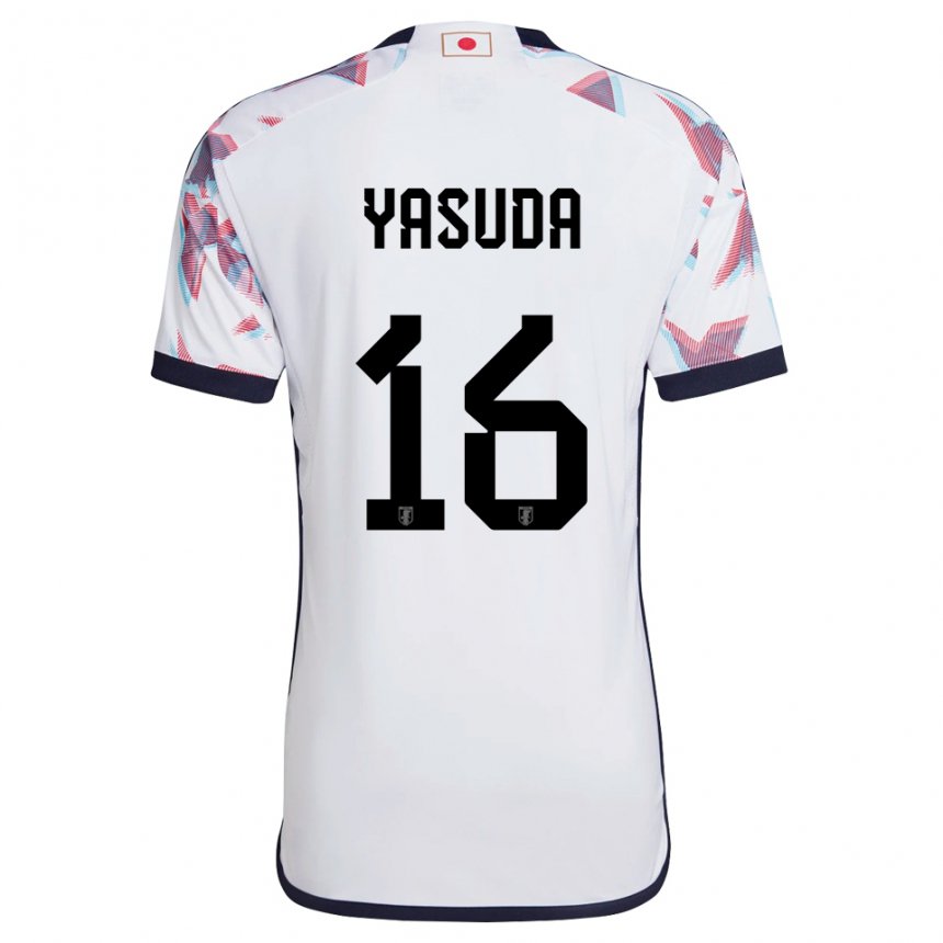 Børn Japans Kenshin Yasuda #16 Hvid Udebane Spillertrøjer 22-24 Trøje T-shirt