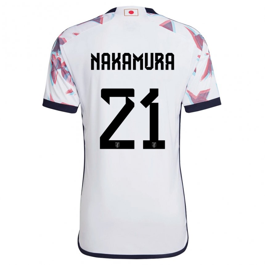 Børn Japans Jiro Nakamura #21 Hvid Udebane Spillertrøjer 22-24 Trøje T-shirt