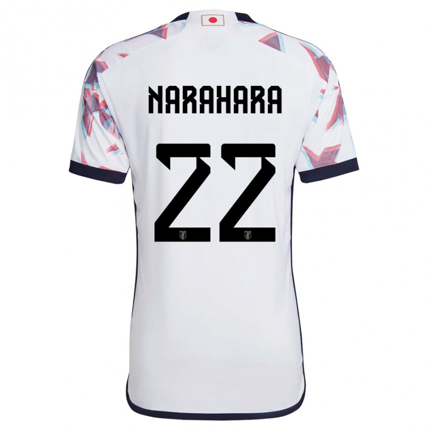 Børn Japans Yoshiki Narahara #22 Hvid Udebane Spillertrøjer 22-24 Trøje T-shirt