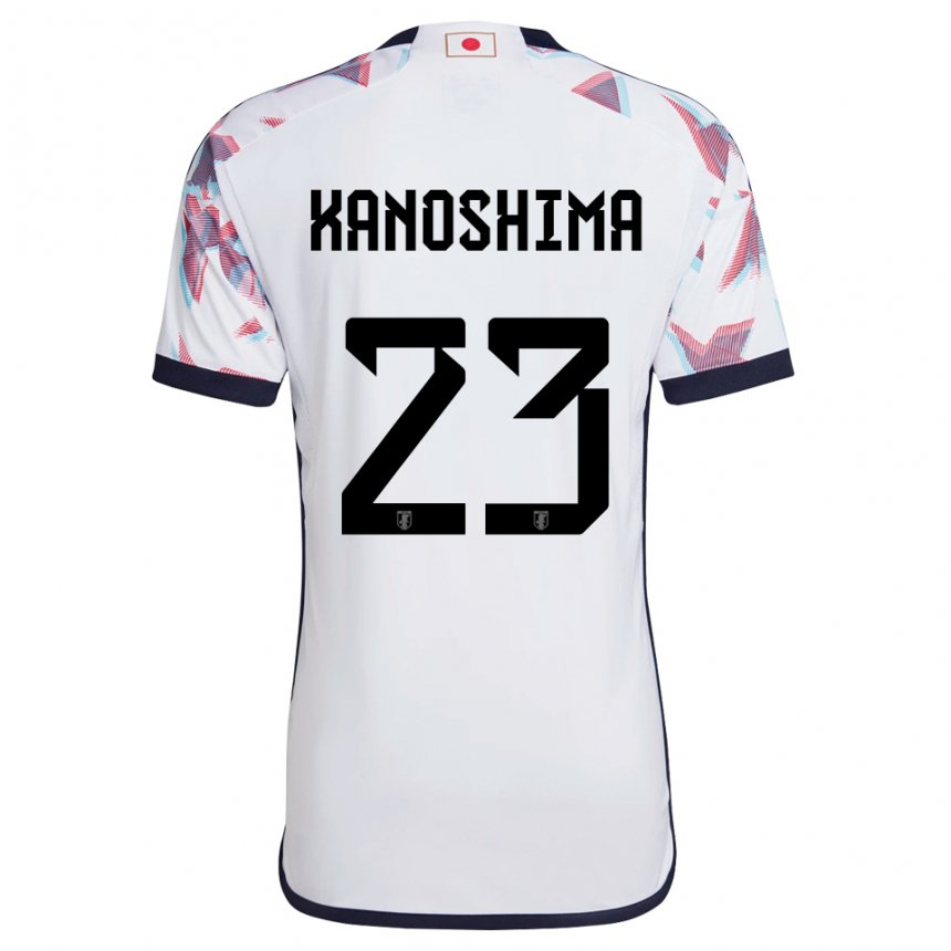 Børn Japans Yu Kanoshima #23 Hvid Udebane Spillertrøjer 22-24 Trøje T-shirt