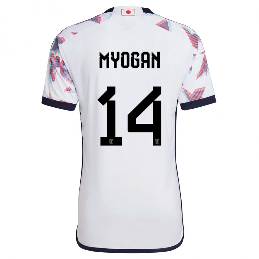 Børn Japans Toya Myogan #14 Hvid Udebane Spillertrøjer 22-24 Trøje T-shirt