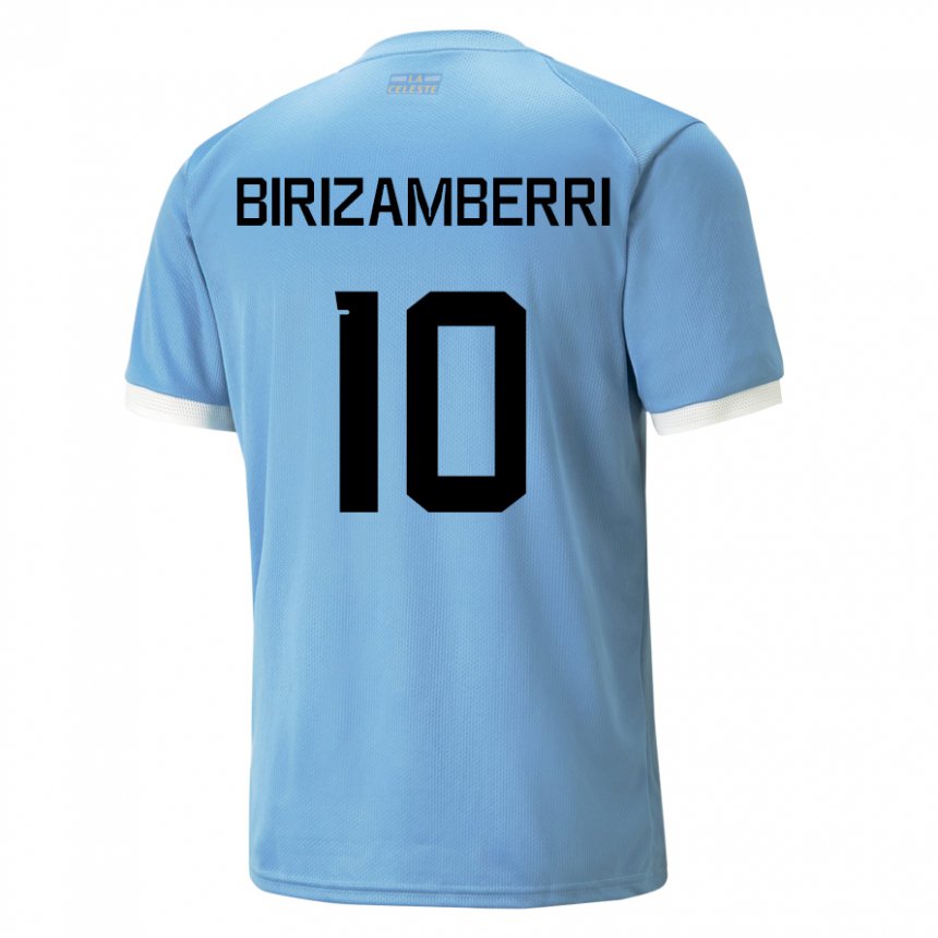 Mænd Uruguays Carolina Birizamberri #10 Blå Hjemmebane Spillertrøjer 22-24 Trøje T-shirt